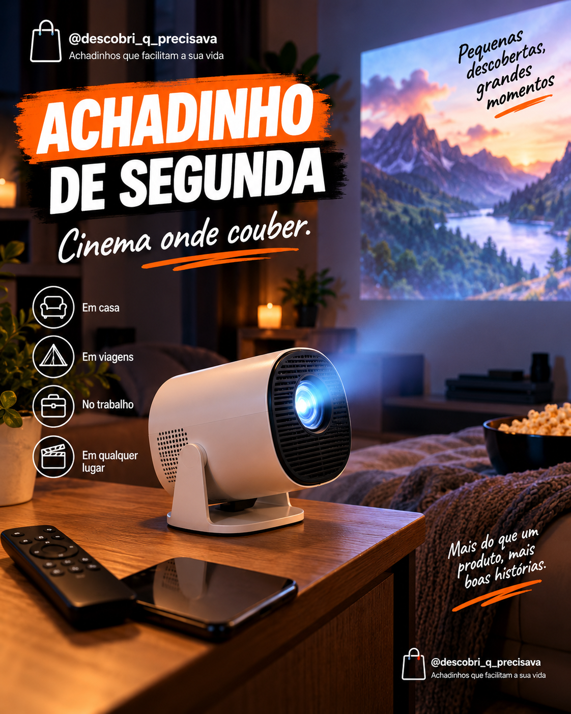 Mini projetor portátil HY300 branco para projetar filmes e apresentações